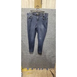 Democracy Women's‎ Jeans Size 18W Blue Denim Cotton Stretch 5-Pockets Skinny Leg